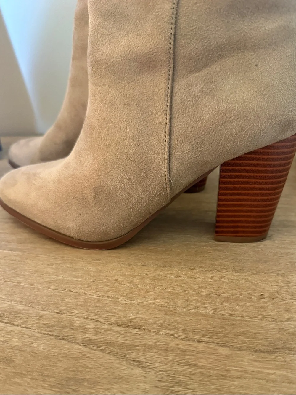Women's Tan Suede Ankle Boots - Classic Side-Zip